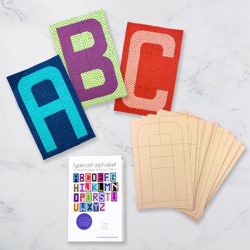 Custom alphabet quilt blocks. Hand sew using English Paper Piecing techniques every letter! 